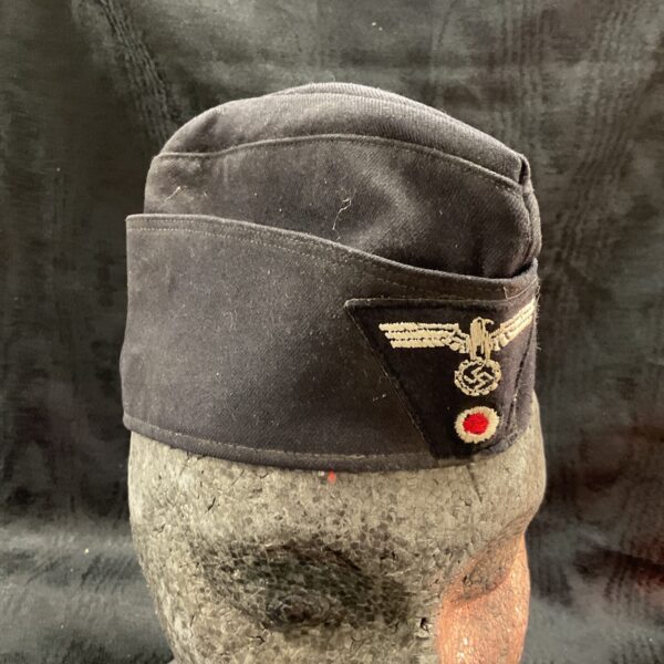 Original WW2 German Panzer side cap with insignia.