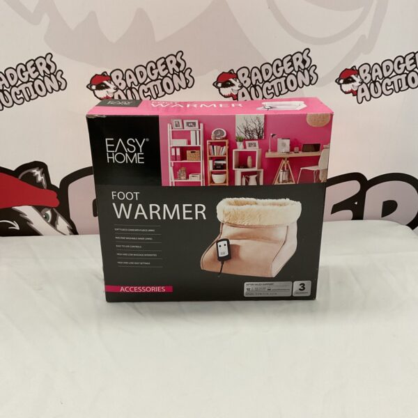 Plush Easy Home foot warmer for cozy winter comfort.