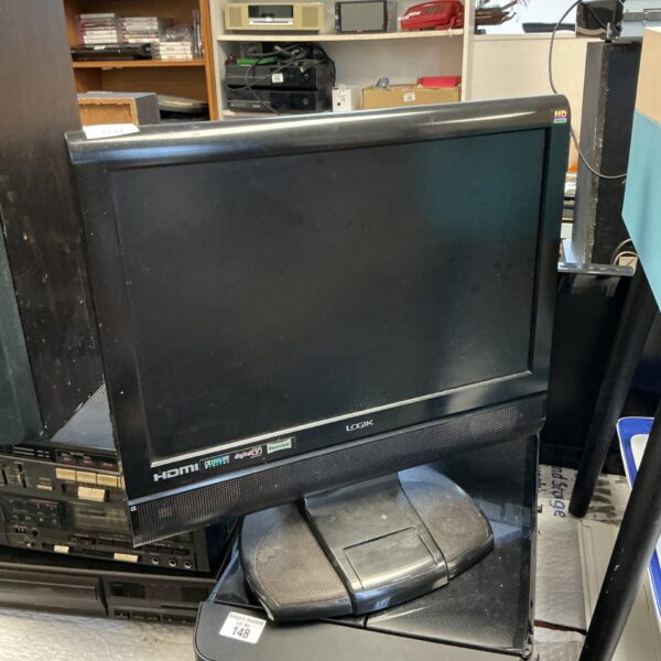 Compact Logik 19" HD TV with DVD player and iPod dock.