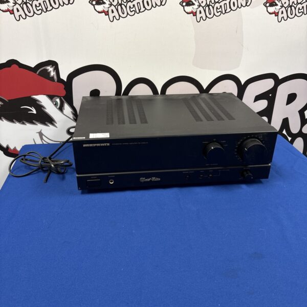 Front view of a vintage Marantz PM-44SEmkII stereo amplifier.