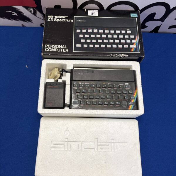 Boxed Sinclair ZX Spectrum vintage 8-bit home computer.
