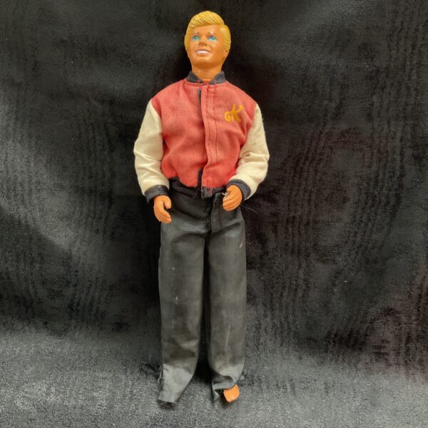 Vintage 1968 Barbie Ken doll in blue shirt and pants.