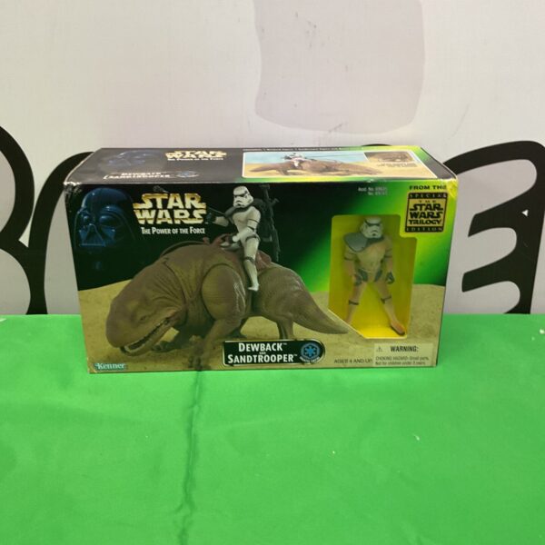 Vintage Star Wars Dewback and Sandtrooper playset in box.