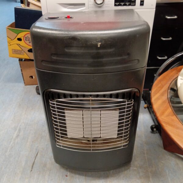 Black Blyss gas fire with ceramic burner for indoor heating.