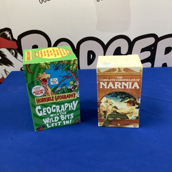 Vintage Chronicles of Narnia book set with Horrible Geography.