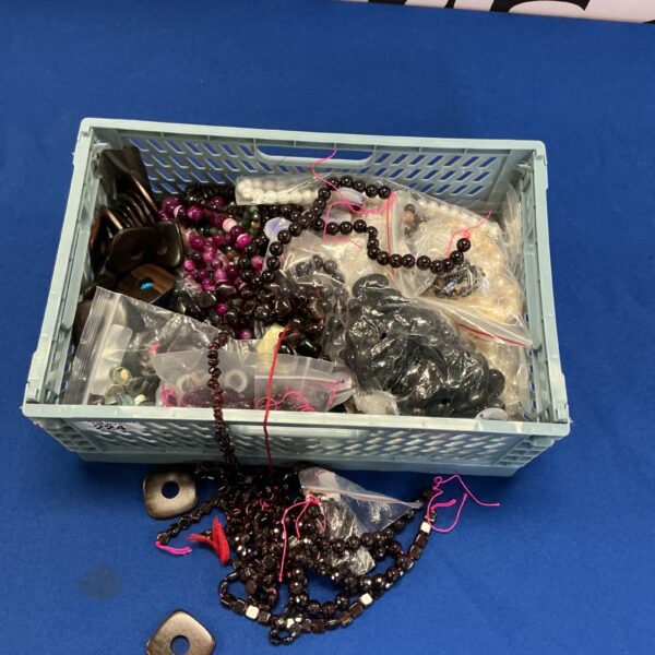 Large lot of costume jewellery beads for crafting projects.
