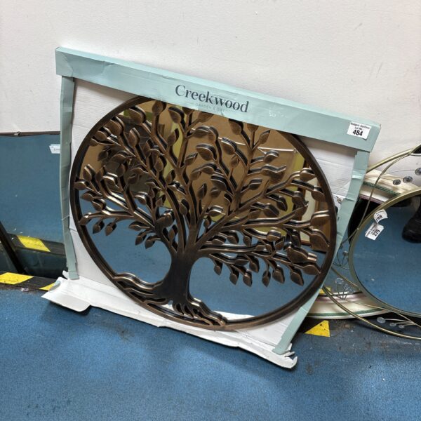 Dark finished Creekwood Tree of Life mirror for home decor.