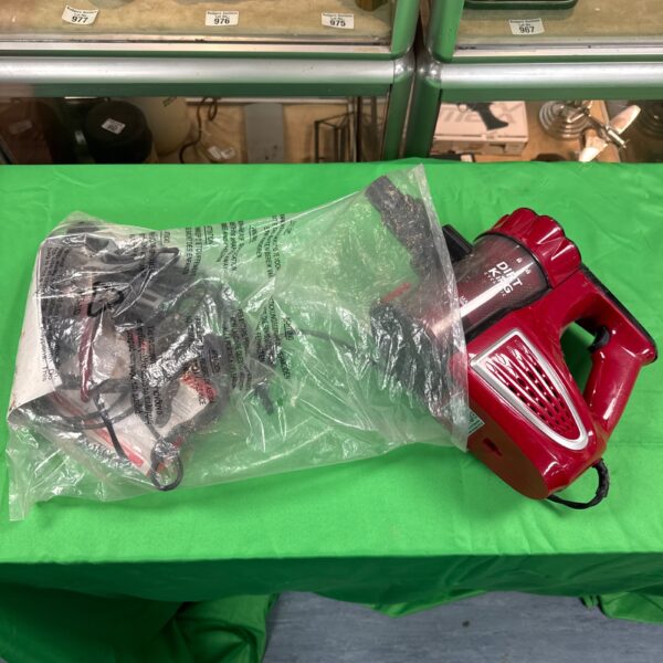 Vintage Dirt King handheld cyclonic hoover cleaning appliance.