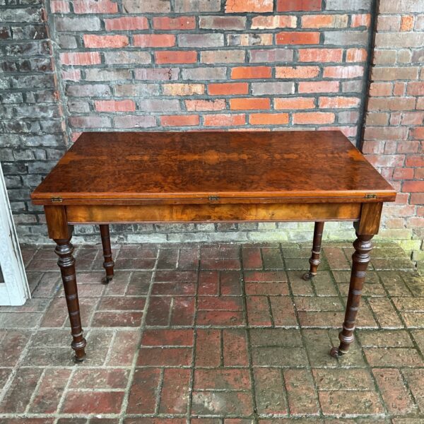 georgian Walnut & mahogany swivel top library/dining table
