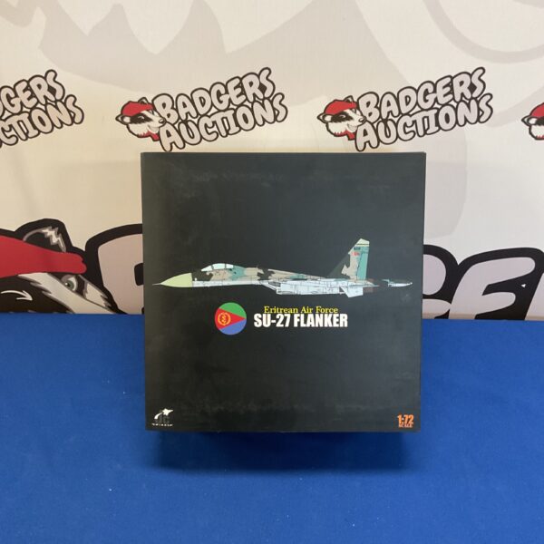 JC Wings Eritrean Air Force SU-27 Flanker model in box.