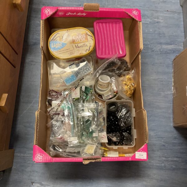 Mixed lot of colourful gemstones and beads for jewellery making.