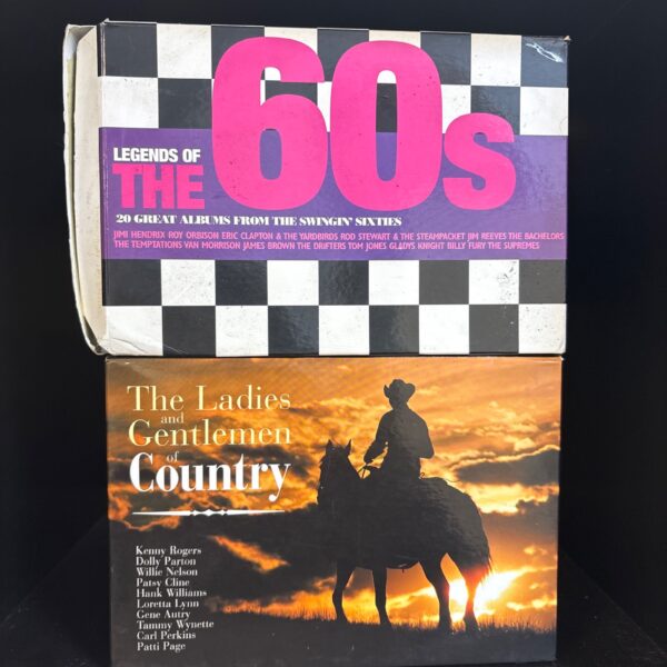 CD cover for Legends of the 60s and Ladies and Gentlemen of Country music collection.