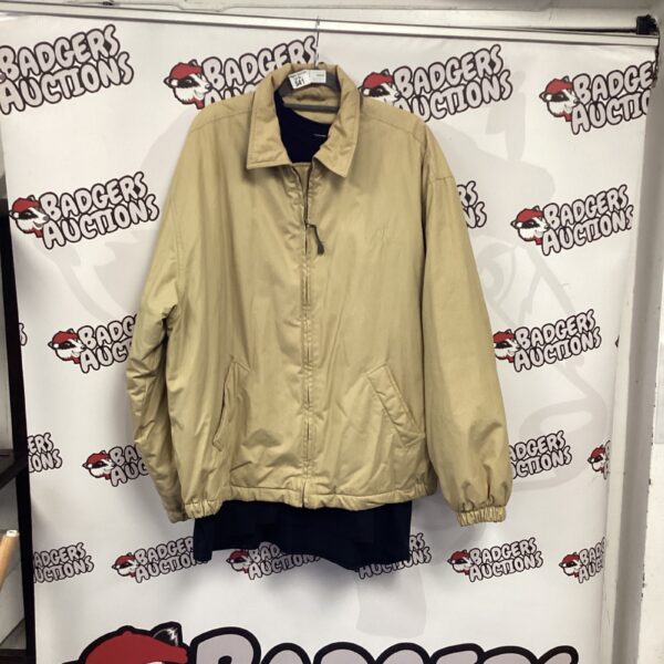 Beige Mulberry jacket size XL, front view, casual outerwear.