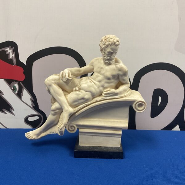 Detailed resin reproduction of Michelangelo’s Dusk sculpture.