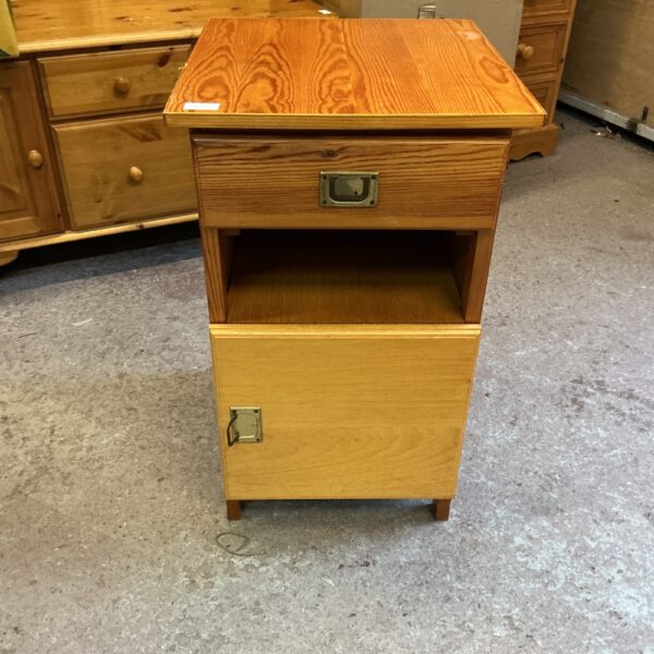 Vintage wooden office drawer unit with a single drawer.
