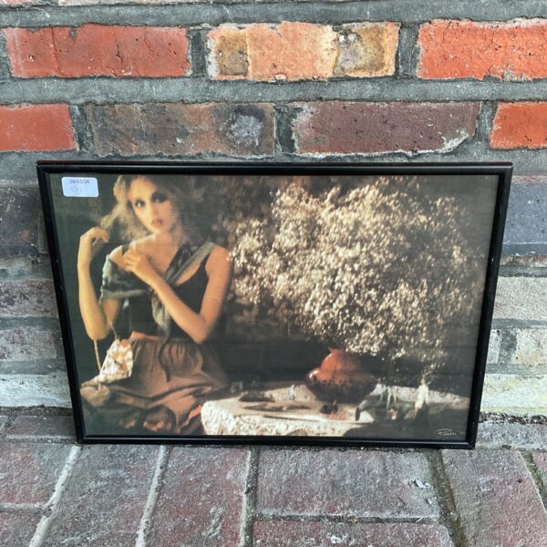 Vintage 1972 Pirelli Calendar print featuring a model.