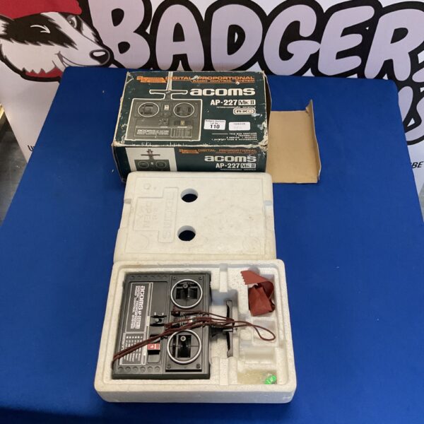 Vintage Acoms AP-227 MK2 radio control transmitter in used condition.