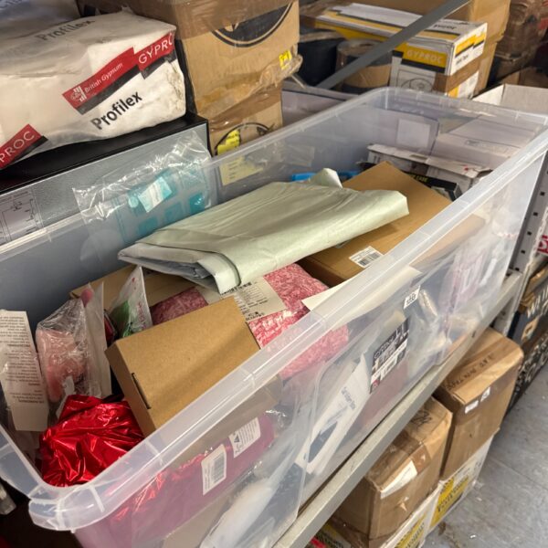 Large lot of assorted crafting supplies for DIY projects.
