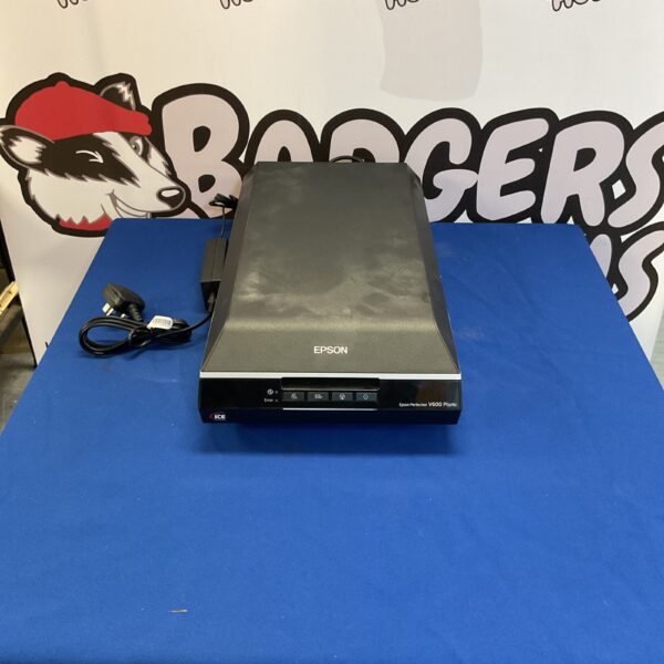 Epson Perfection V600 photo scanner for digitising photos and film.