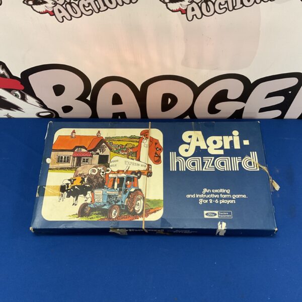 Vintage Ford Agri-Hazard board game with colourful farm illustration.