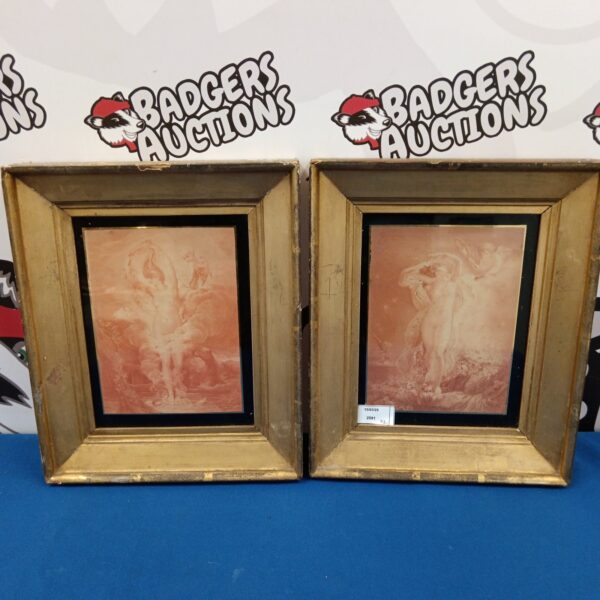 Antique Francesco Bartolozzi stipple engraving of the Birth of Venus in a gilt frame.