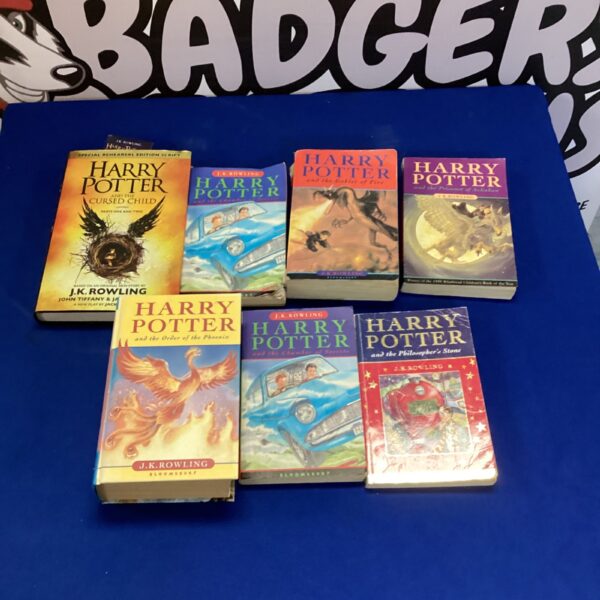 Collection of Harry Potter books by J.K. Rowling.
