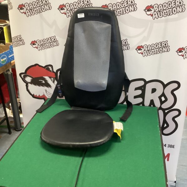 Homedics portable chair massager for back and shoulder relief.