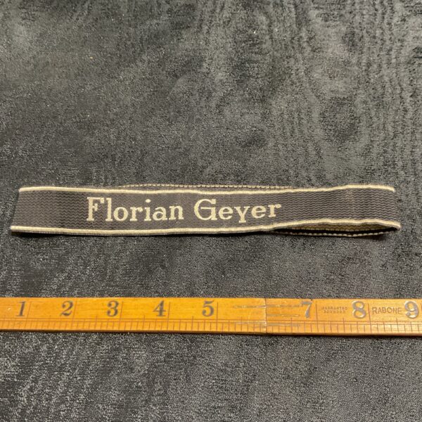 WWll German 8th Cavalry -Division “Flrian Geyer” Cuff Title