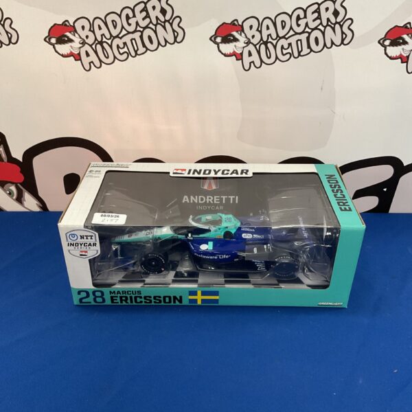 GreenLight Collectibles Marcus Ericsson IndyCar model in packaging.