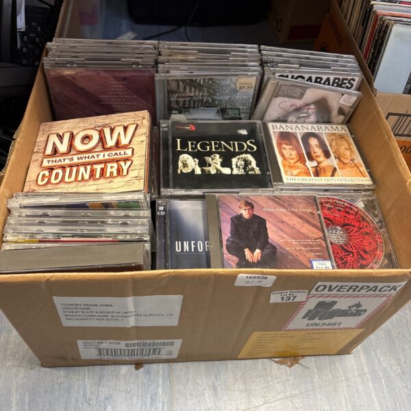 Mixed music CDs lot including Now That's What I Call Music and Elton John albums.