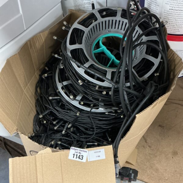 Dark cable outdoor fairy lights for garden decoration.