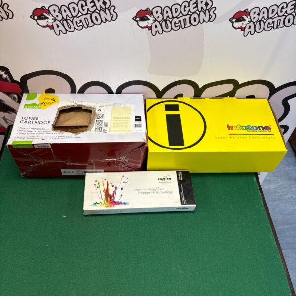 Close-up of a Connect printer ink cartridge and consumables.