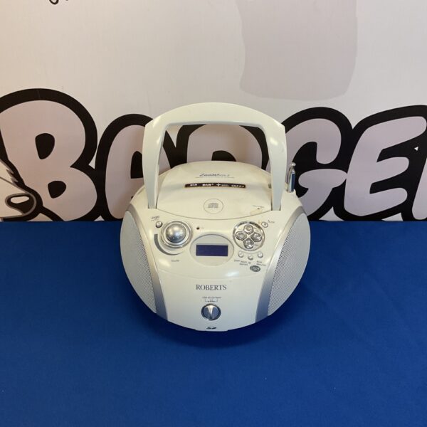 Vintage Roberts Zoom Box Two portable DAB radio in grey.