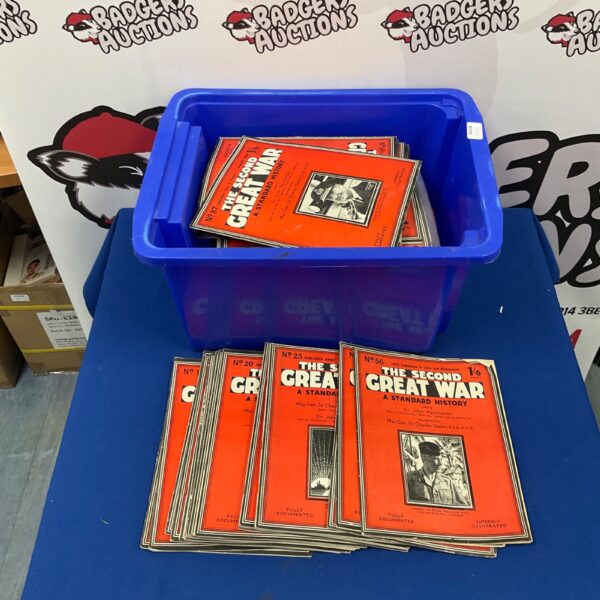 Vintage Second Great War magazines, a collectible historical lot.