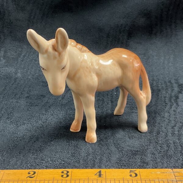Vintage Sylvac donkey foal figurine, collectible ceramic animal.
