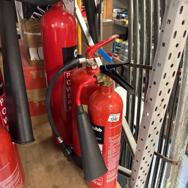 Lot of three vintage fire extinguishers for collectors.
