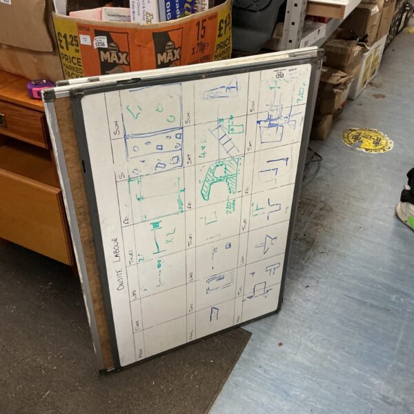 Lot of four whiteboards and notice boards for school or office.